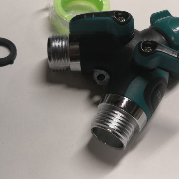 Trazon Water Splitter 2 Way, Garden Y Hose Connector Metal Body, Water Faucet Sp - Picture 2 of 12